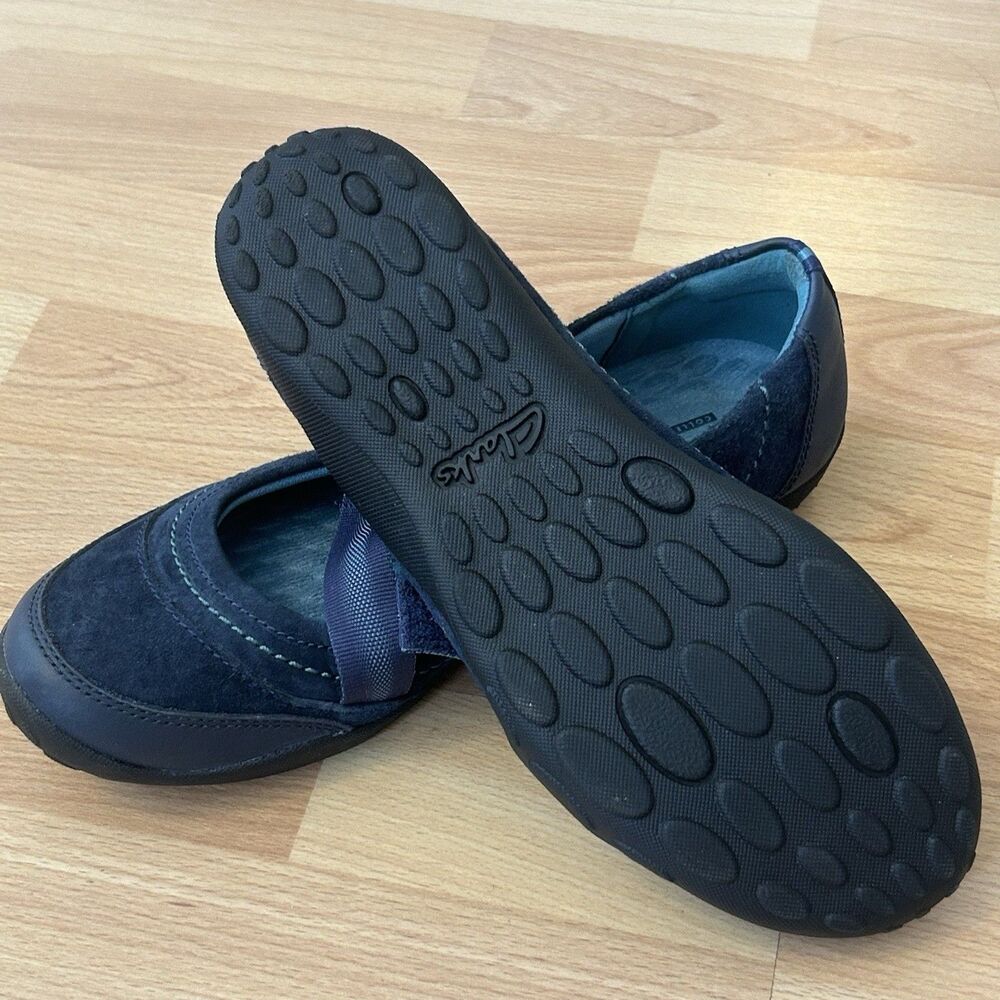 Clarks Women's Medora Mary Jane shoes in navy suede - Picture 7 of 8